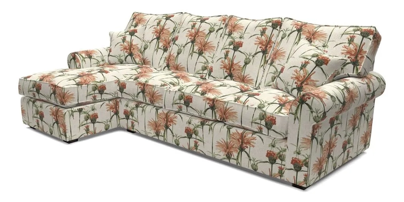 Upperton Chaise LHF in Two Tone Plain Biscuit - Loose cover option available