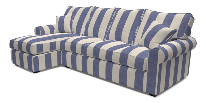 Upperton Chaise LHF in Two Tone Plain Biscuit - Loose cover option available