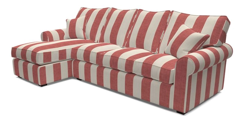 Upperton Chaise LHF in Two Tone Plain Biscuit - Loose cover option available