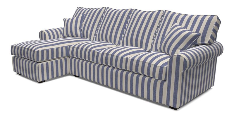 Upperton Chaise LHF in Two Tone Plain Biscuit - Loose cover option available