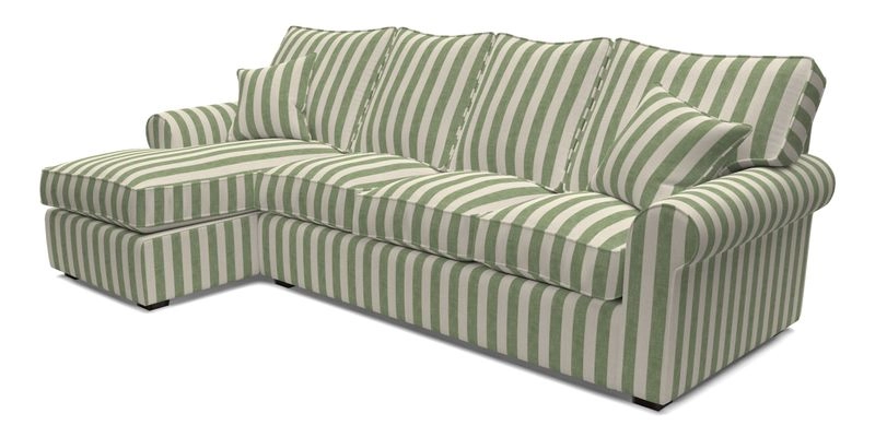 Upperton Chaise LHF in Two Tone Plain Biscuit - Loose cover option available
