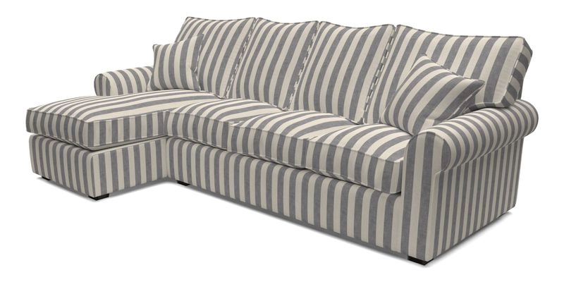 Upperton Chaise LHF in Two Tone Plain Biscuit - Loose cover option available