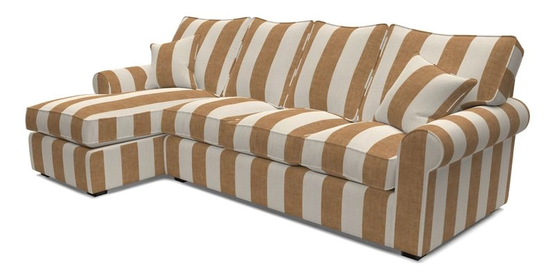 Upperton Chaise LHF in Two Tone Plain Biscuit - Loose cover option available