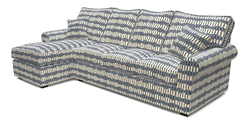 Upperton Chaise LHF in Two Tone Plain Biscuit - Loose cover option available