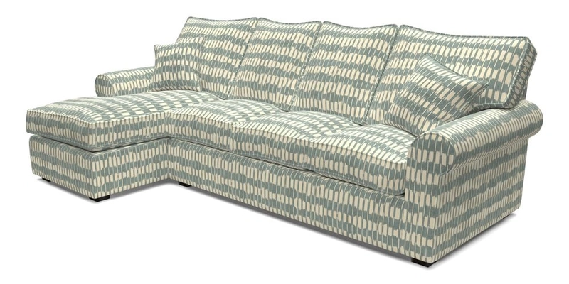 Upperton Chaise LHF in Two Tone Plain Biscuit - Loose cover option available