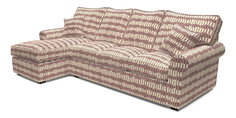 Upperton Chaise LHF in Two Tone Plain Biscuit - Loose cover option available