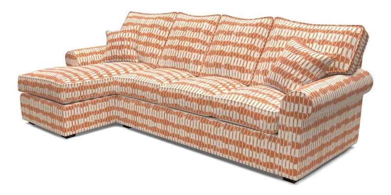 Upperton Chaise LHF in Two Tone Plain Biscuit - Loose cover option available