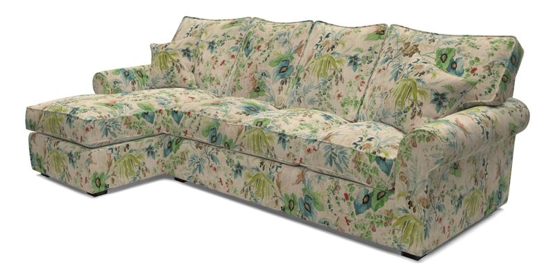 Upperton Chaise LHF in Two Tone Plain Biscuit - Loose cover option available