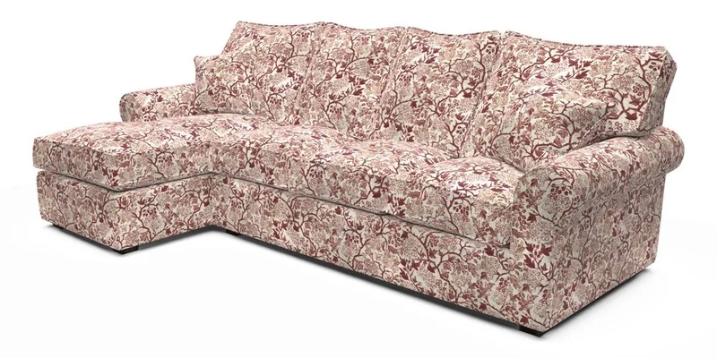 Upperton Chaise LHF in Two Tone Plain Biscuit - Loose cover option available
