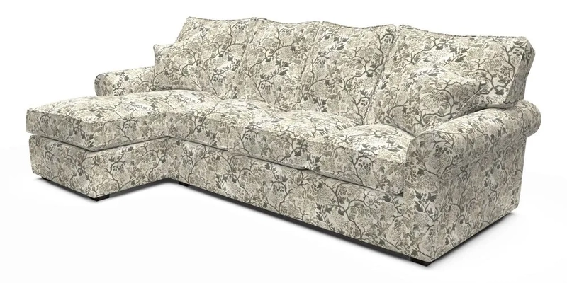 Upperton Chaise LHF in Two Tone Plain Biscuit - Loose cover option available