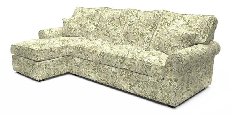 Upperton Chaise LHF in Two Tone Plain Biscuit - Loose cover option available