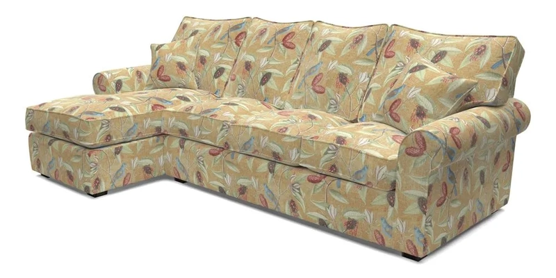 Upperton Chaise LHF in Two Tone Plain Biscuit - Loose cover option available