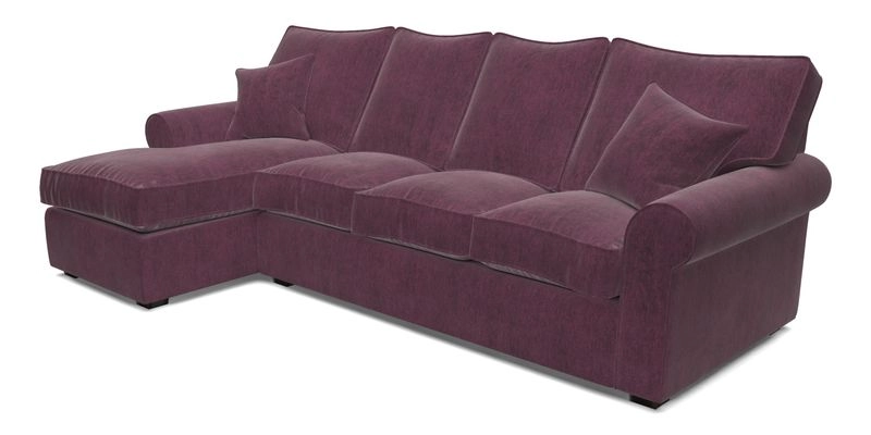 Upperton Chaise LHF in Two Tone Plain Biscuit - Loose cover option available