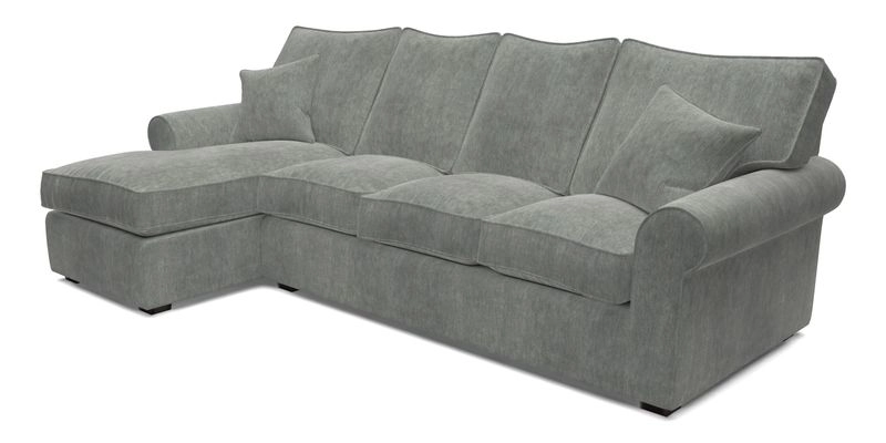 Upperton Chaise LHF in Two Tone Plain Biscuit - Loose cover option available