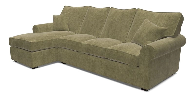 Upperton Chaise LHF in Two Tone Plain Biscuit - Loose cover option available