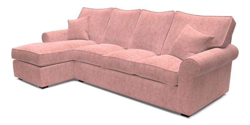 Upperton Chaise LHF in Two Tone Plain Biscuit - Loose cover option available