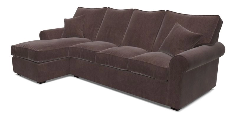 Upperton Chaise LHF in Two Tone Plain Biscuit - Loose cover option available