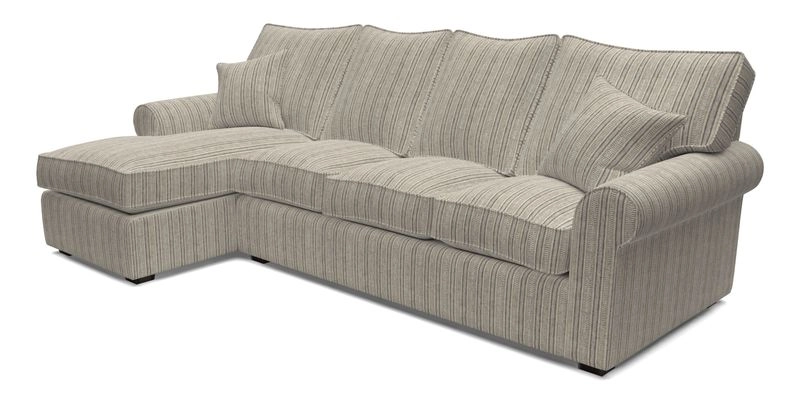 Upperton Chaise LHF in Two Tone Plain Biscuit - Loose cover option available