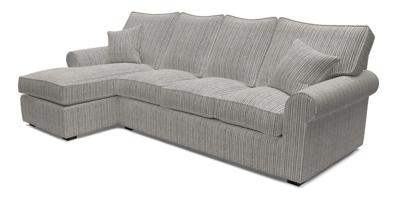 Upperton Chaise LHF in Two Tone Plain Biscuit - Loose cover option available