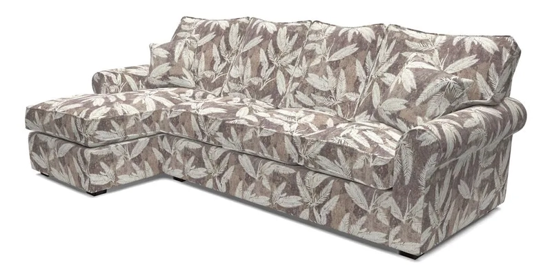 Upperton Chaise LHF in Two Tone Plain Biscuit - Loose cover option available