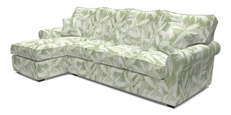 Upperton Chaise LHF in Two Tone Plain Biscuit - Loose cover option available