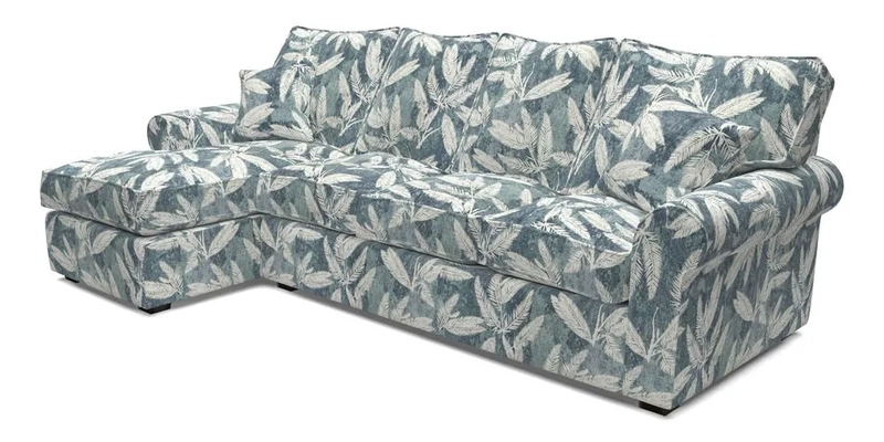 Upperton Chaise LHF in Two Tone Plain Biscuit - Loose cover option available