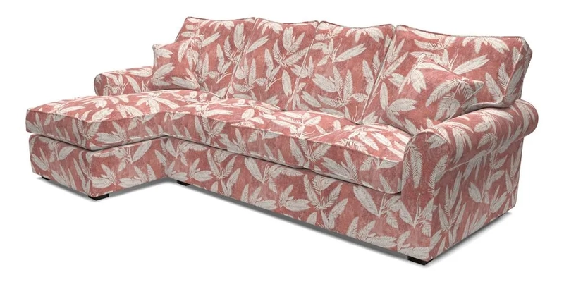 Upperton Chaise LHF in Two Tone Plain Biscuit - Loose cover option available