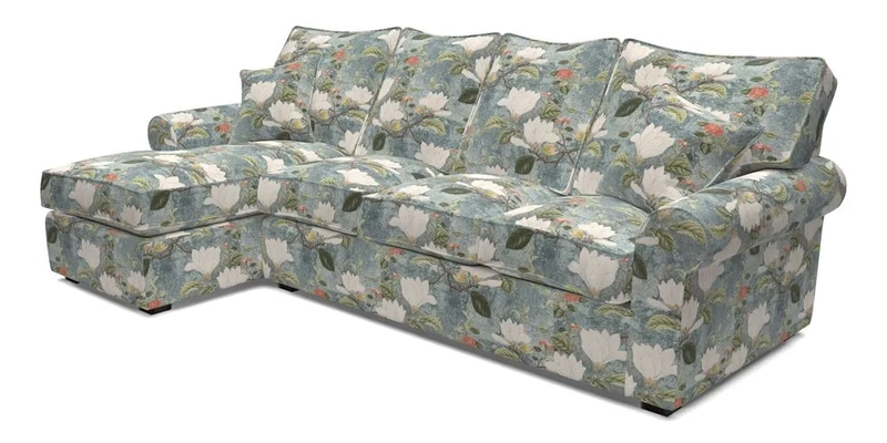 Upperton Chaise LHF in Two Tone Plain Biscuit - Loose cover option available