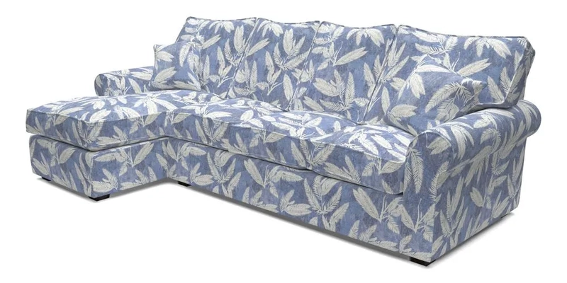 Upperton Chaise LHF in Two Tone Plain Biscuit - Loose cover option available