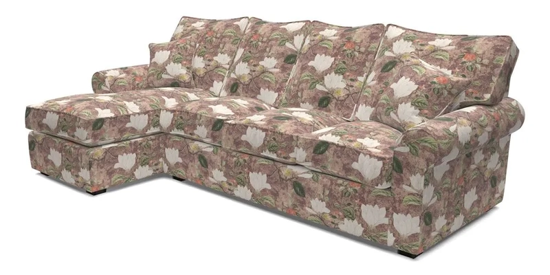 Upperton Chaise LHF in Two Tone Plain Biscuit - Loose cover option available