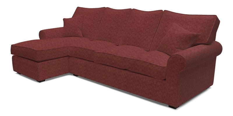 Upperton Chaise LHF in Two Tone Plain Biscuit - Loose cover option available