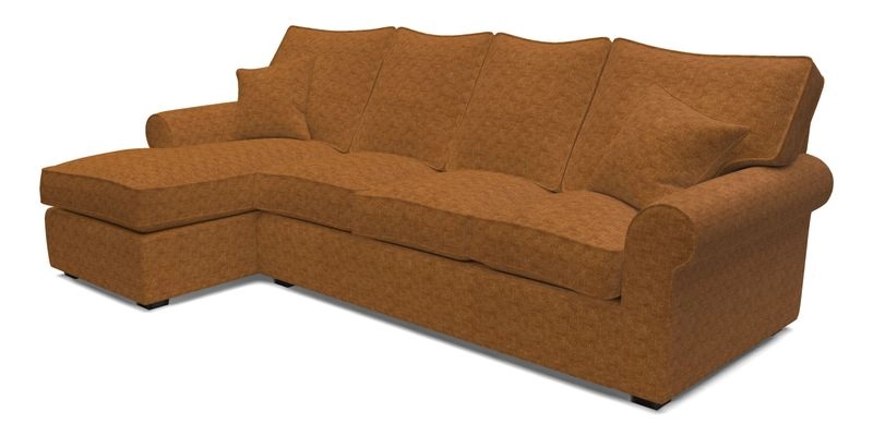 Upperton Chaise LHF in Two Tone Plain Biscuit - Loose cover option available