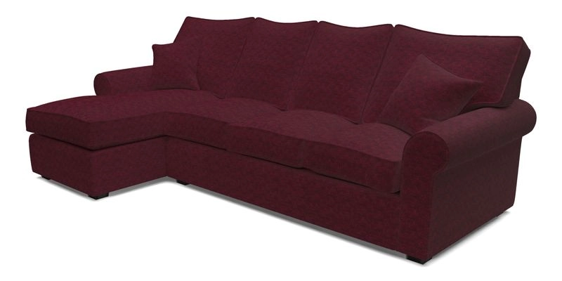 Upperton Chaise LHF in Two Tone Plain Biscuit - Loose cover option available