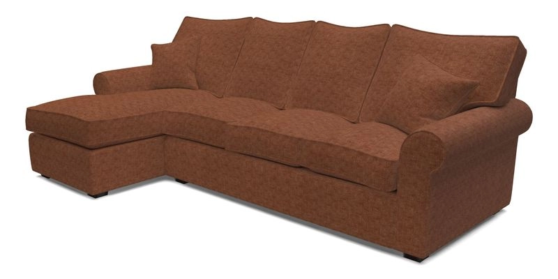 Upperton Chaise LHF in Two Tone Plain Biscuit - Loose cover option available