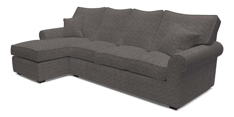 Upperton Chaise LHF in Two Tone Plain Biscuit - Loose cover option available