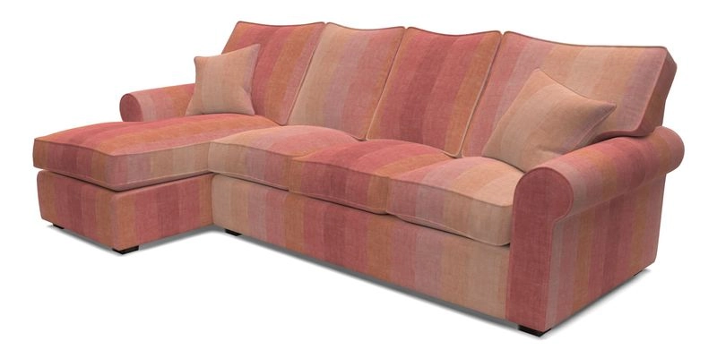 Upperton Chaise LHF in Two Tone Plain Biscuit - Loose cover option available