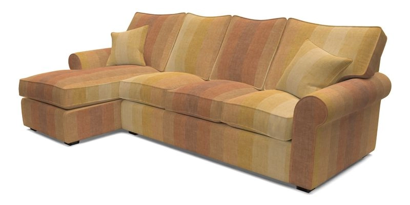 Upperton Chaise LHF in Two Tone Plain Biscuit - Loose cover option available