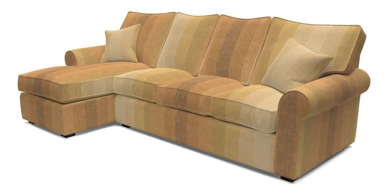 Upperton Chaise LHF in Two Tone Plain Biscuit - Loose cover option available