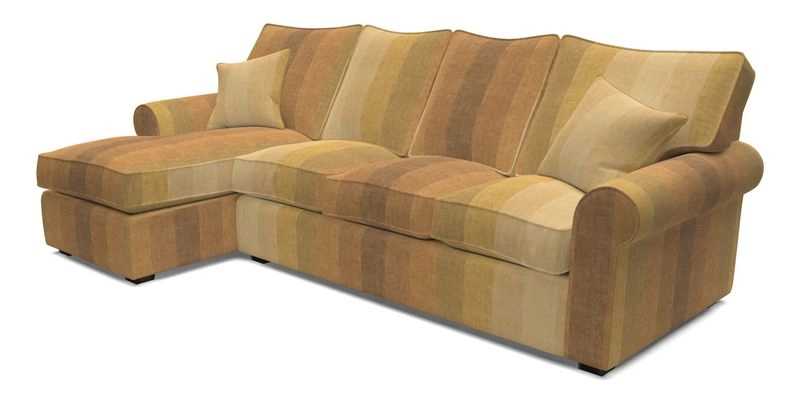 Upperton Chaise LHF in Two Tone Plain Biscuit - Loose cover option available