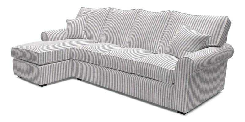 Upperton Chaise LHF in Two Tone Plain Biscuit - Loose cover option available