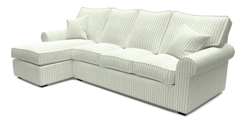 Upperton Chaise LHF in Two Tone Plain Biscuit - Loose cover option available