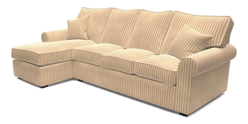 Upperton Chaise LHF in Two Tone Plain Biscuit - Loose cover option available
