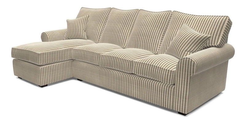 Upperton Chaise LHF in Two Tone Plain Biscuit - Loose cover option available