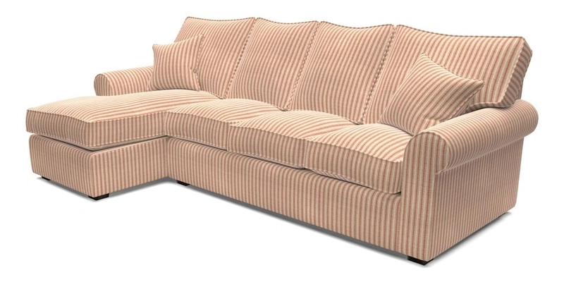 Upperton Chaise LHF in Two Tone Plain Biscuit - Loose cover option available