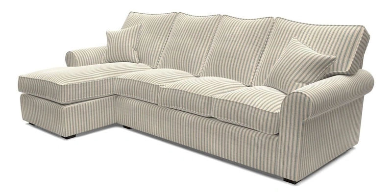 Upperton Chaise LHF in Two Tone Plain Biscuit - Loose cover option available