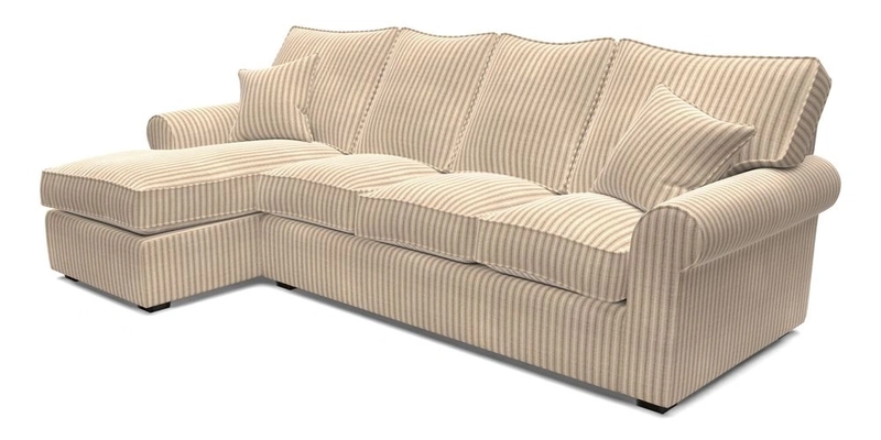 Upperton Chaise LHF in Two Tone Plain Biscuit - Loose cover option available