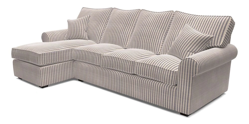 Upperton Chaise LHF in Two Tone Plain Biscuit - Loose cover option available