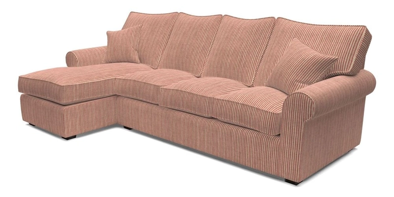 Upperton Chaise LHF in Two Tone Plain Biscuit - Loose cover option available