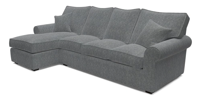 Upperton Chaise LHF in Two Tone Plain Biscuit - Loose cover option available
