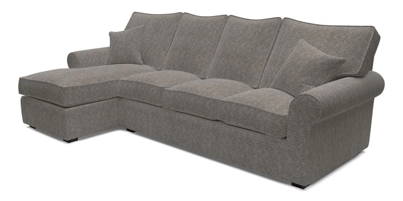 Upperton Chaise LHF in Two Tone Plain Biscuit - Loose cover option available